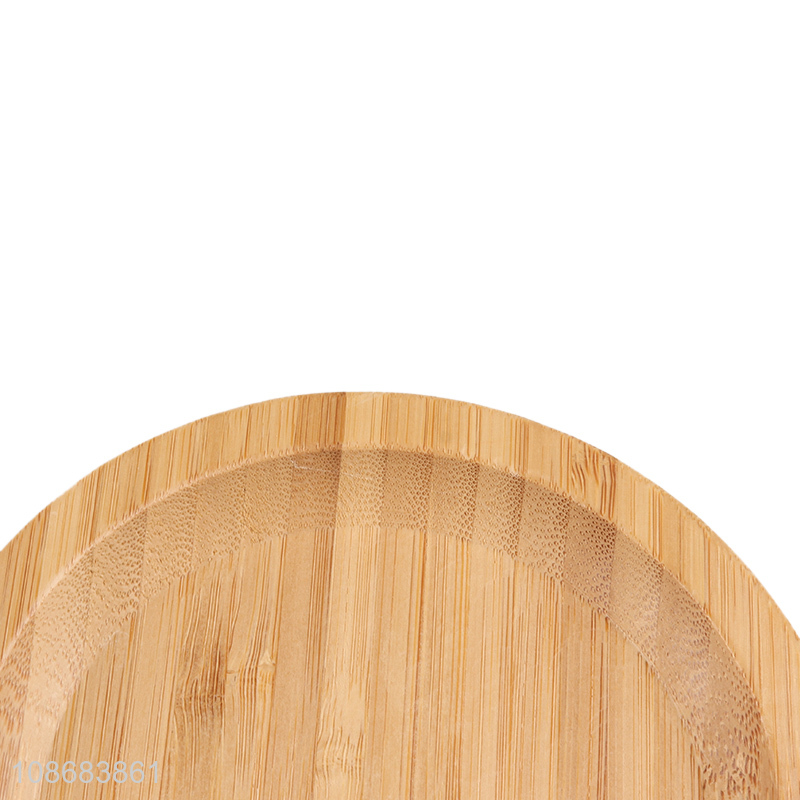 Wholesale round bamboo serving tray fruit nuts snacks desserts serving tray