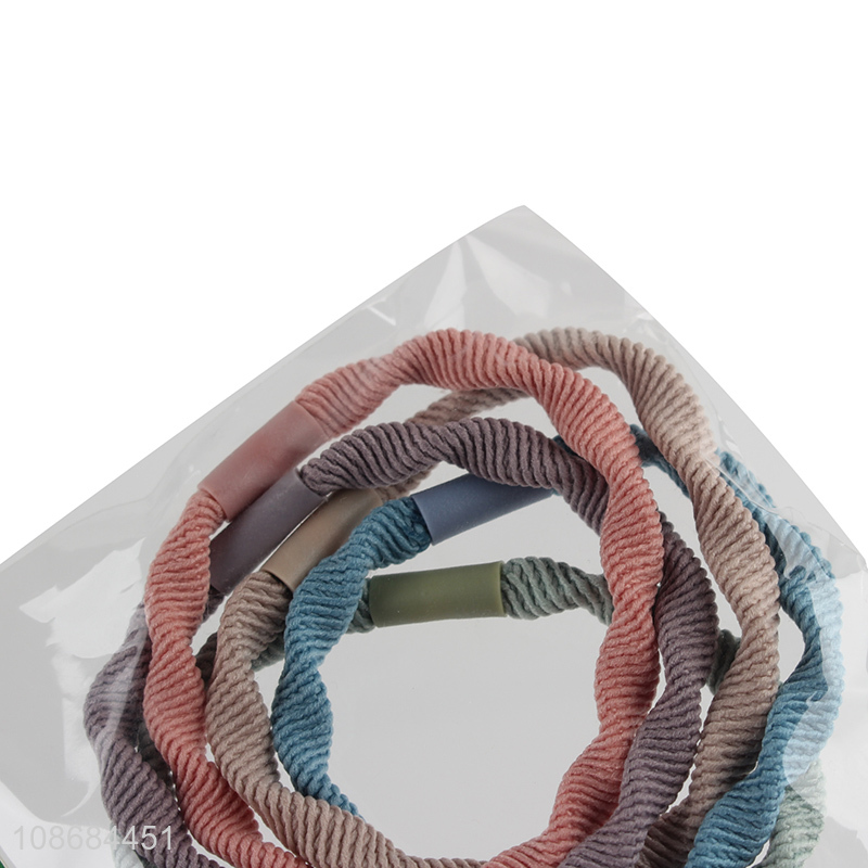 Good selling 5pcs elastic colored hair ring hair rope wholesale