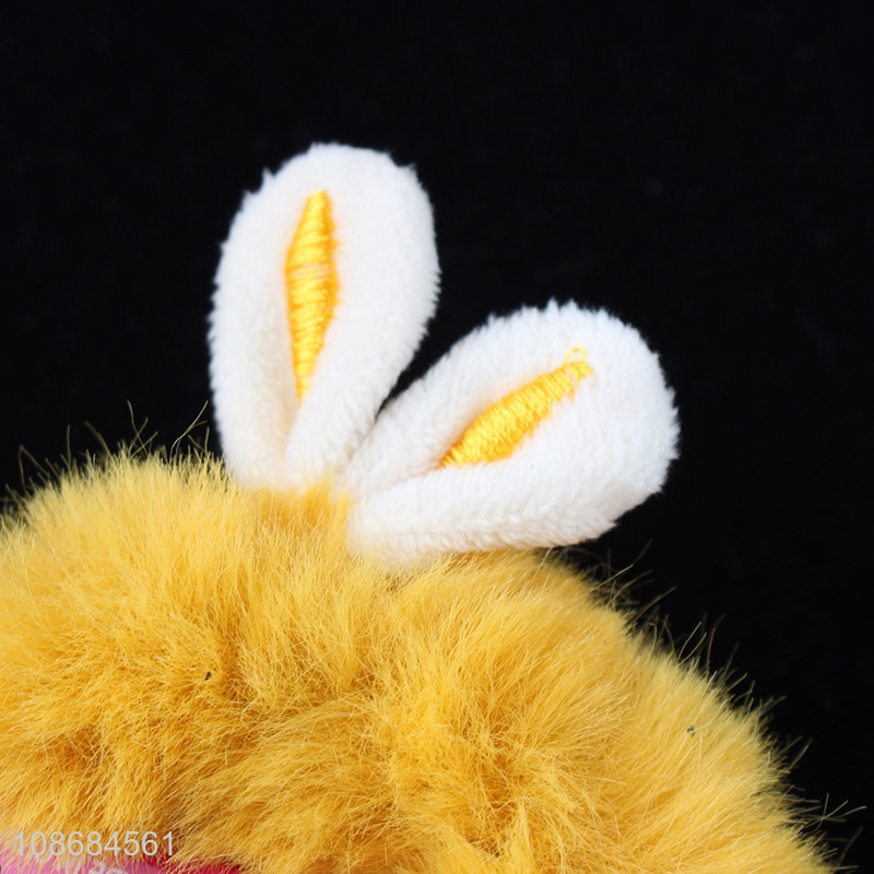 China products plush yellow girls hair ring hair rope for hair accessories