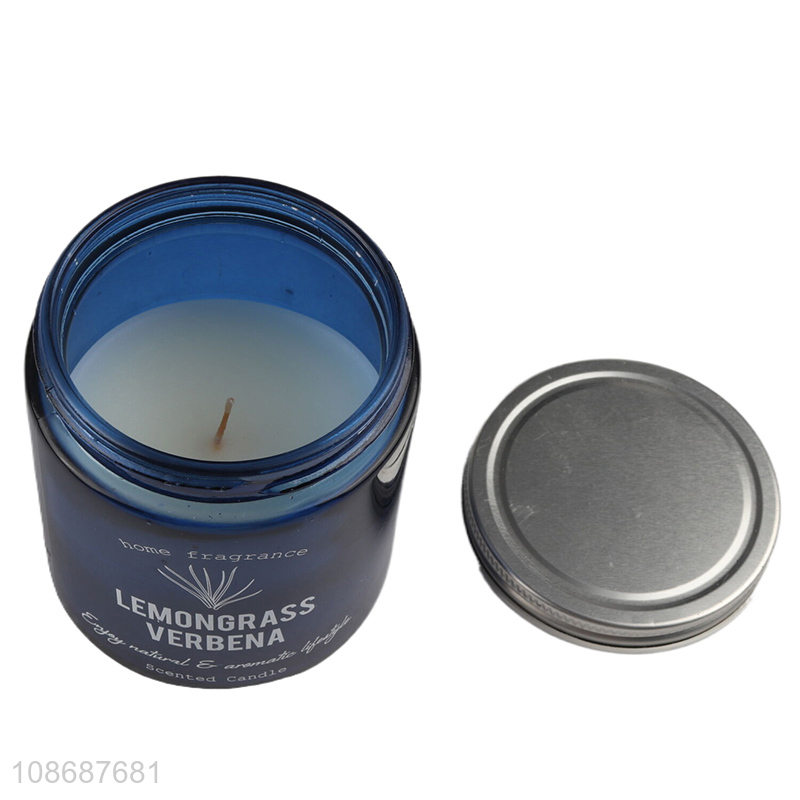 Hot items glass jar scented candle aromatherapy candle with lid