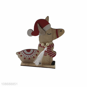 Online wholesale wooden Christmas figurine statue tabletop Xmas decorations