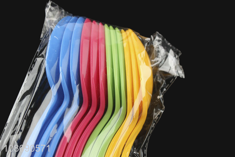 Factory supply 12pcs plastic spoon set plastic dessert spoon set