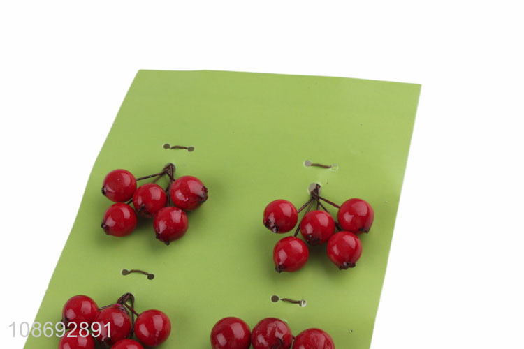 Hot sale christmas decoration christmas red berries pick wholesale