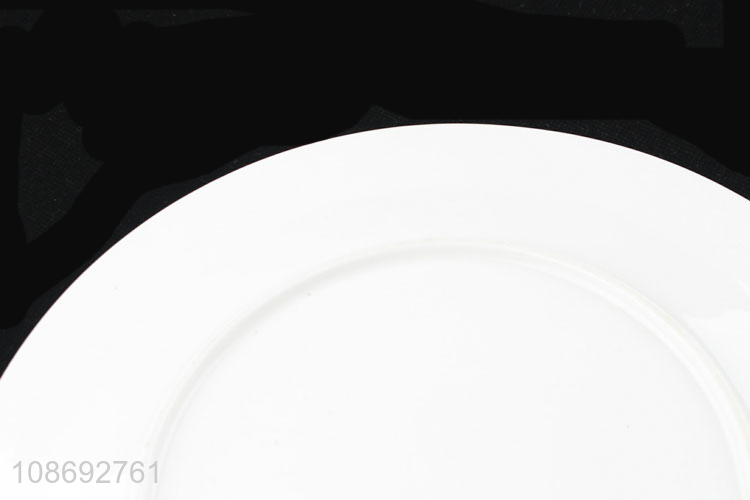 Hot selling white unbreakable ceramic tableware plate dish wholesale