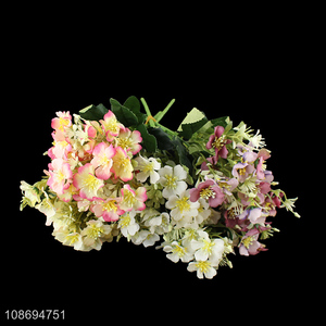 Latest design natural plastic 6heads artificial flower simulation flower for sale