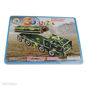 New arrival DIY 3D multiple launch rocket system jigsaw puzzle toy