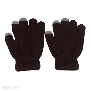 China products winter warm gloves touch screen polyester gloves wholesale