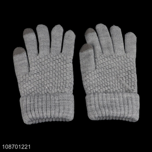 Top products winter warm thickened touch screen polyester gloves