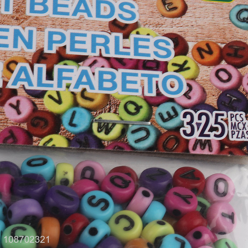 Good price colorful flat letter beads DIY craft jewelry making kit