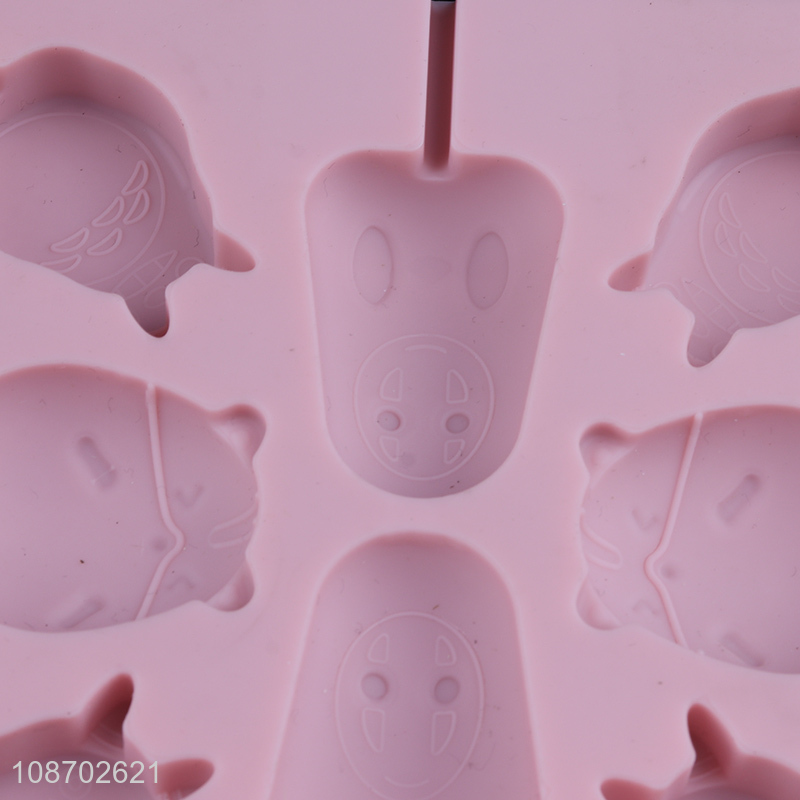 Top selling cartoon silicone mini ice popsicle mold candy chocolate mold