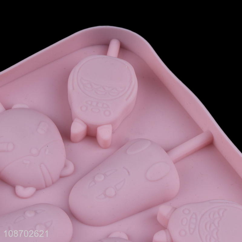 Top selling cartoon silicone mini ice popsicle mold candy chocolate mold