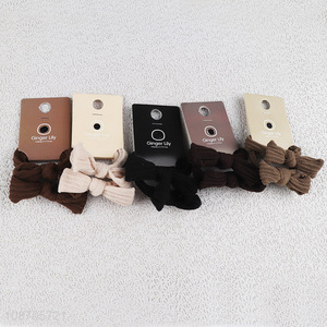 Hot sale fashion elastic bowknot hair ties terry cloth hair bands