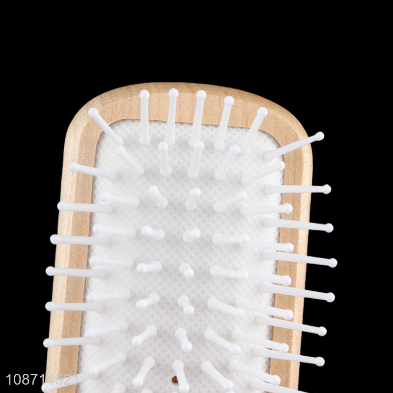 Good quality soft scalp massage airbag comb wooden paddle hairbrush