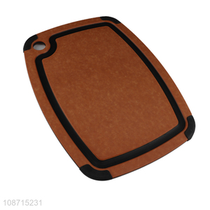 Hot selling durable non-slip anti-bacterial wood fiber chopping board