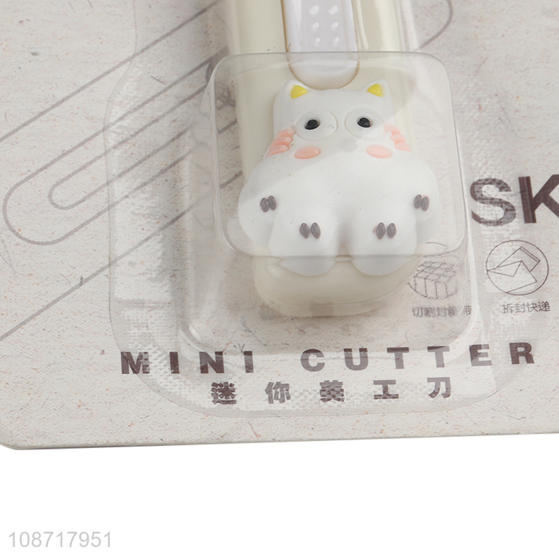 Wholesale cute mini utility knife box opener cutter snap-off paper cutter