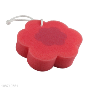 High quality flower shape dead skin remover shower bath sponge for sale