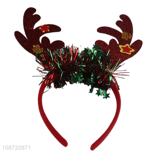 Hot selling Christmas reindeer antler hair hoop Christmas party accessories