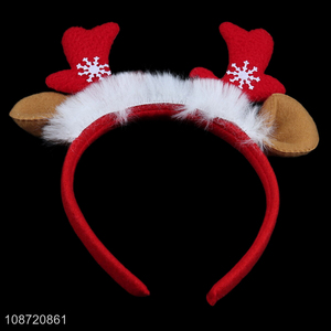 New product Christmas reindeer antler headband hair hoop for kids adults