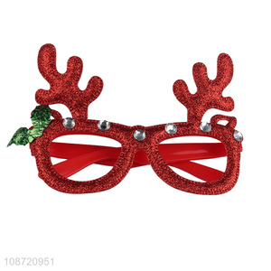 Good price glitter Christmas reindeer antler glasses Xmas costume accessories