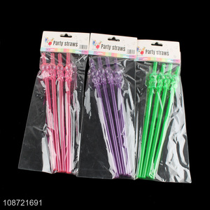 Good quality clear reusable plastic drinking straws plastic party straws