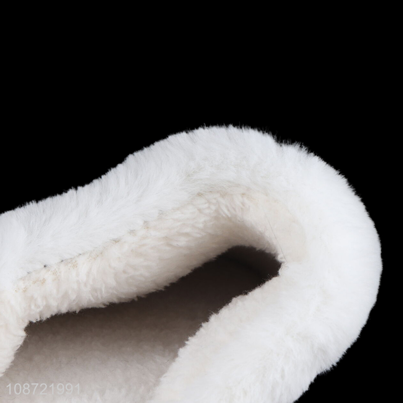 Hot selling women's winter soft anti-slip fleece lined house slippers