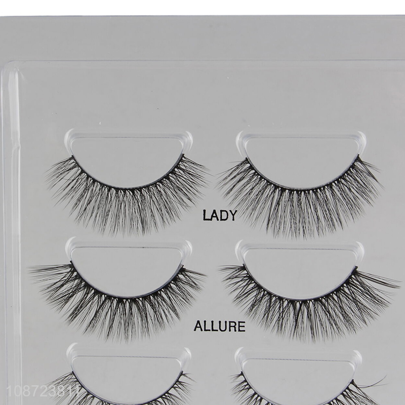 New arrival lightweight faux eyelashes set with eyelash glue