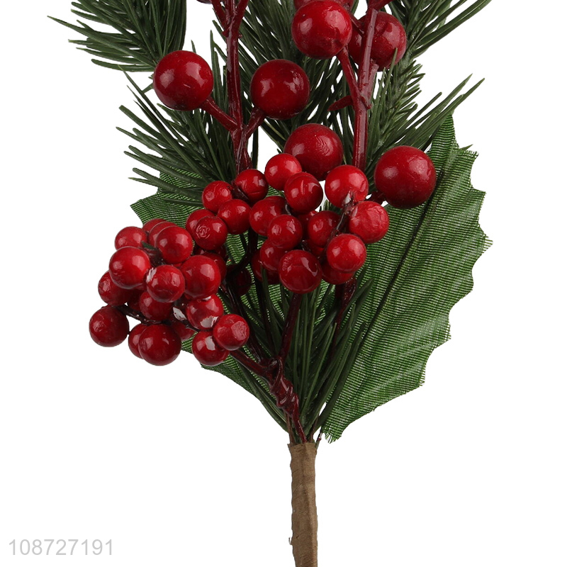 New arrival artificial Christmas picks artificial red berry picks steams