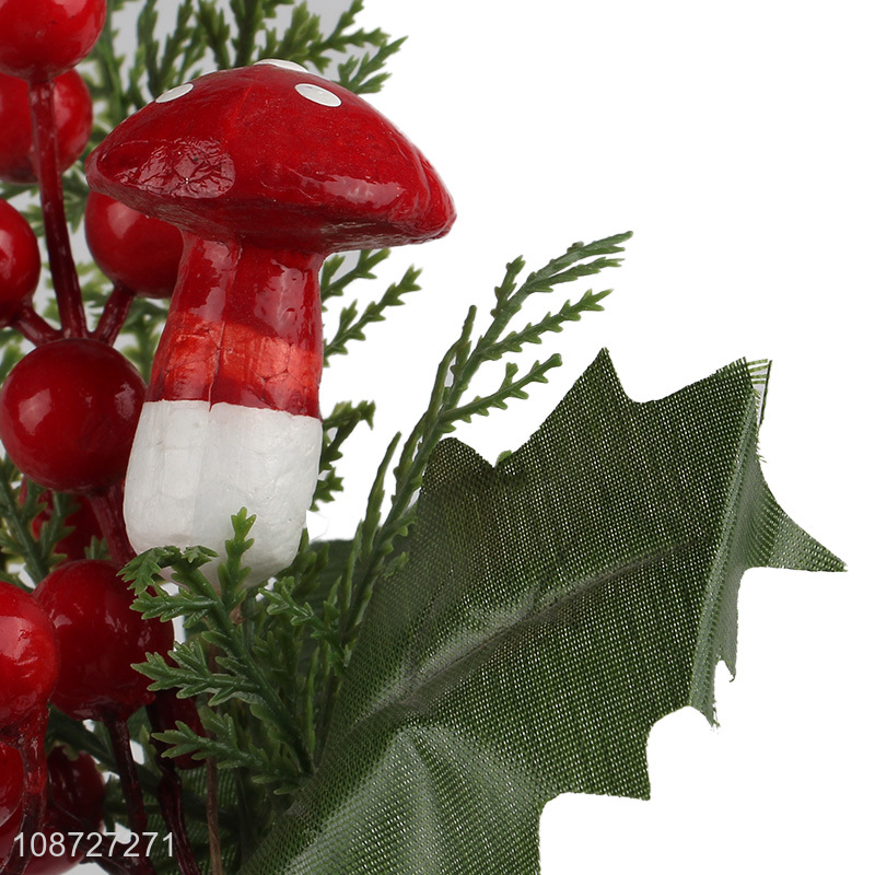 China products holiday decoration artificial Christmas picks with red fruit