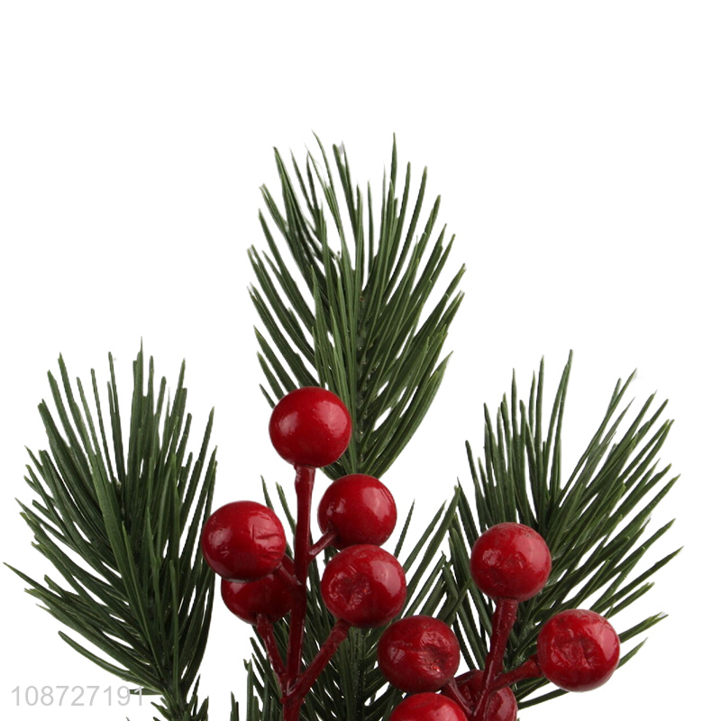 New arrival artificial Christmas picks artificial red berry picks steams