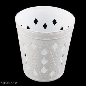 High quality white mini desktop storage basket trashcan for sale