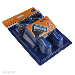 Popular products men 6blades disposable portable shaving razor set