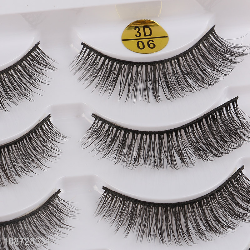 Low price 5d natural fluffy false eyelashes set for sale