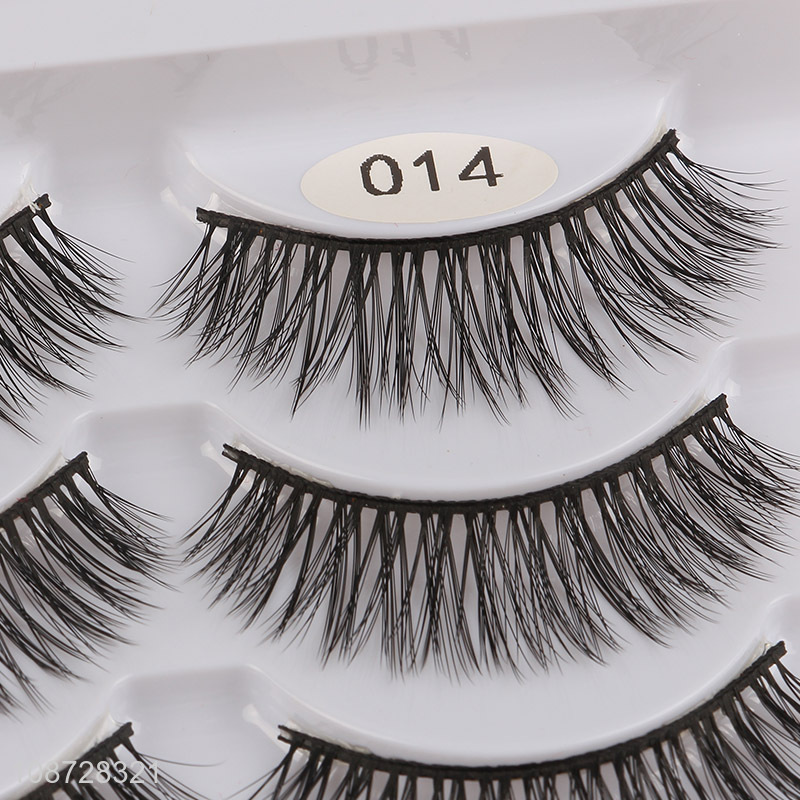 Best selling natural girls beauty tools 5d fluffy false eyelashes set wholesale