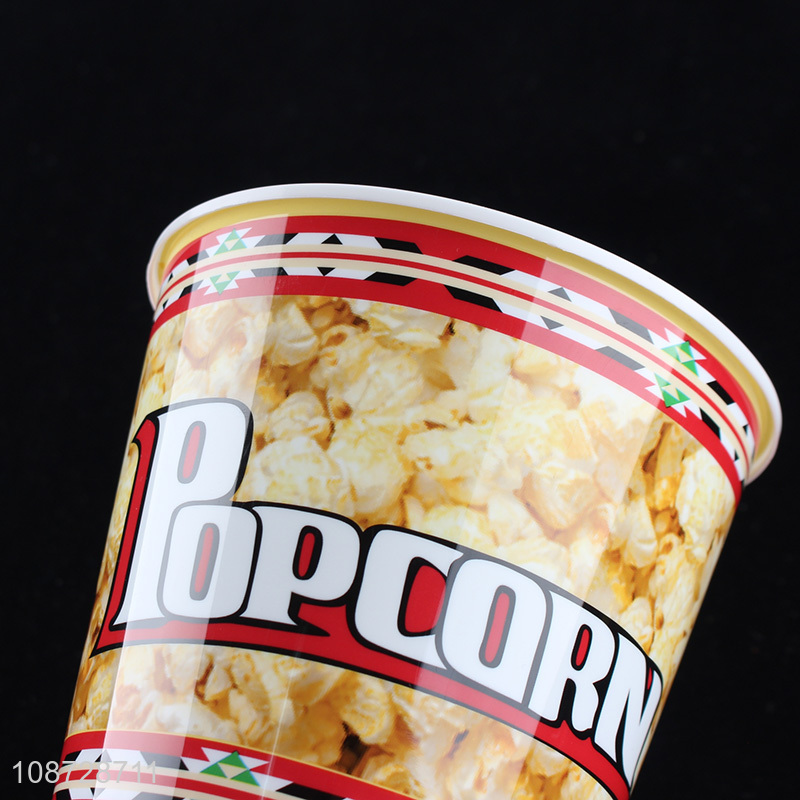 Good quality reusable plastic popcorn bucket popcorn container for movie night