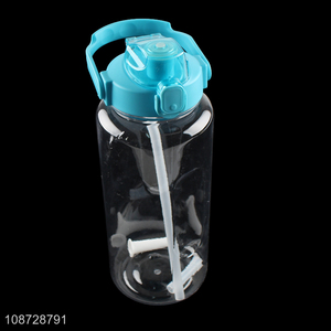 Hot selling 2000ml outdoor sports plastic water bottle with straw