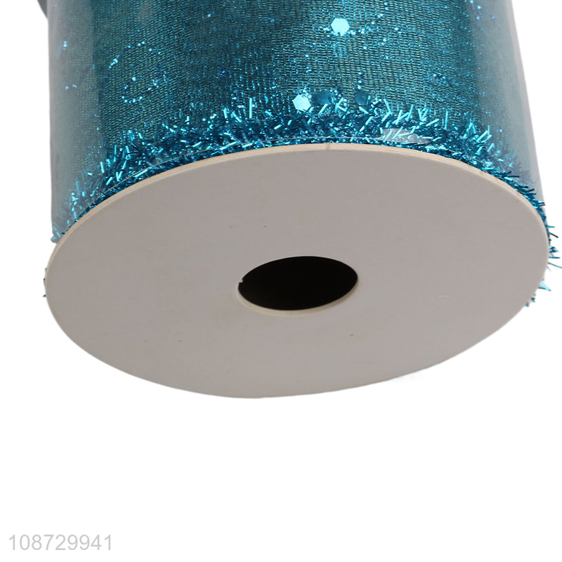 New arrival metallic glitter Christmas ribbons for gift wrapping