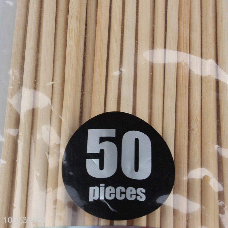 Good quality bamboo 50pcs disposable bamboo skewers barbecue sticks wholesale