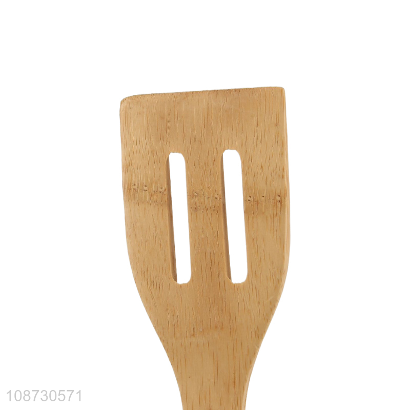 New style bamboo kitchen utensils cooking slotted spatula for sale