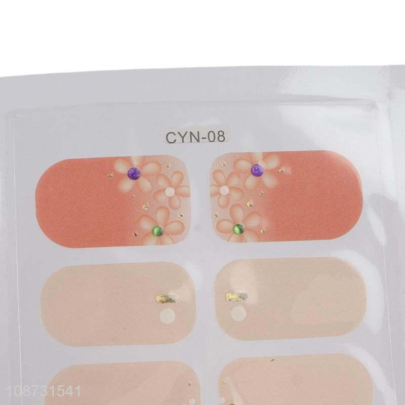 China factory full nail sticker nail polish strips for women girls