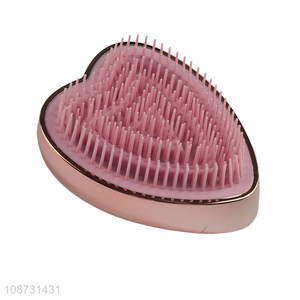 Good quality heart shape detangling comb wet and dry use hair brush