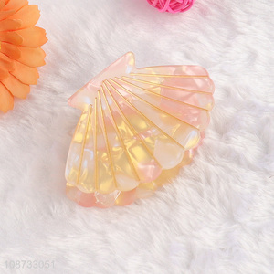 Popular product shell shape acrylic hair clips hair claw clips