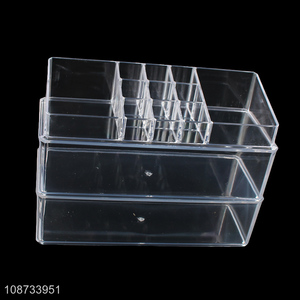 Latest design plastic desktop cosmetic makeup storage box for sale