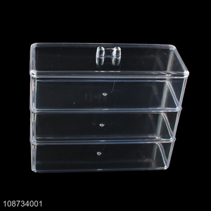 Cheap clear cosmetic organizer makeup storage box display box for desktop