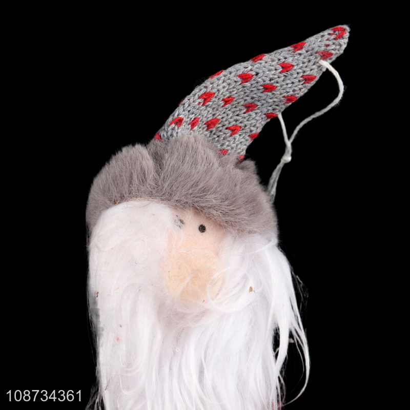 Good quality hanging plush doll gnome ornaments Christmas decoration