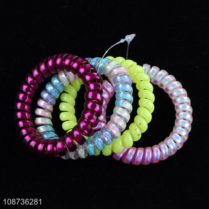 Best selling multicolor elastic girls hair ring hair rope for headwear