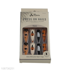 Top sale halloween series girls fake nails press-on nails set