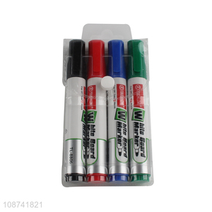 Latest design 4pcs erasable white board marker for office supplies