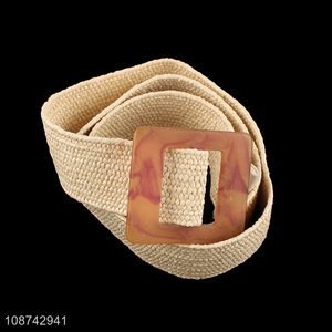 Good quality fashionable ladies elastic woven decorative waist belt