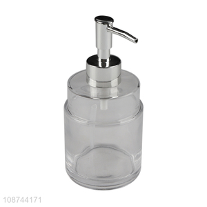 China supplier glass bathroom accessories hand sanitizer bottle liquid soap dispenser