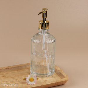 New style transparent bathroom accessories liquid soap dispenser bottle for sale